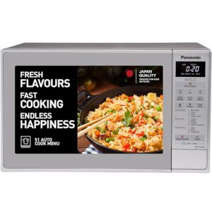 panasonic 20l solo microwave oven (nn st26jmfdg, silver, 51 auto menus)