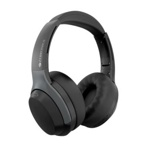zebronics duke plus, wireless over ear headphone with anc, enc, gaming mode, dual pairing, rapid charge, upto 70* hours backup, bluetooth v5.4, aux, comfortable earcushion, deep bass (black)